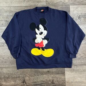 Vintage 90s Disney Mickey Unlimited Blue Mickey Mouse Sweatshirt - Men's Large